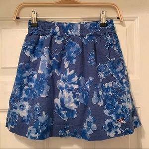 Hollister Floral Lined Skater Skirt - Size Small